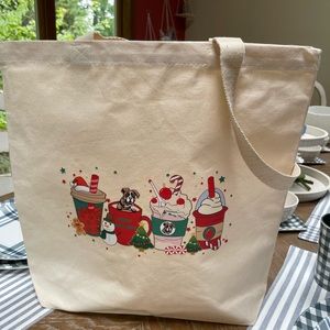 Christmas Coffee Lovers Canva Tote Bag Organic Cotton